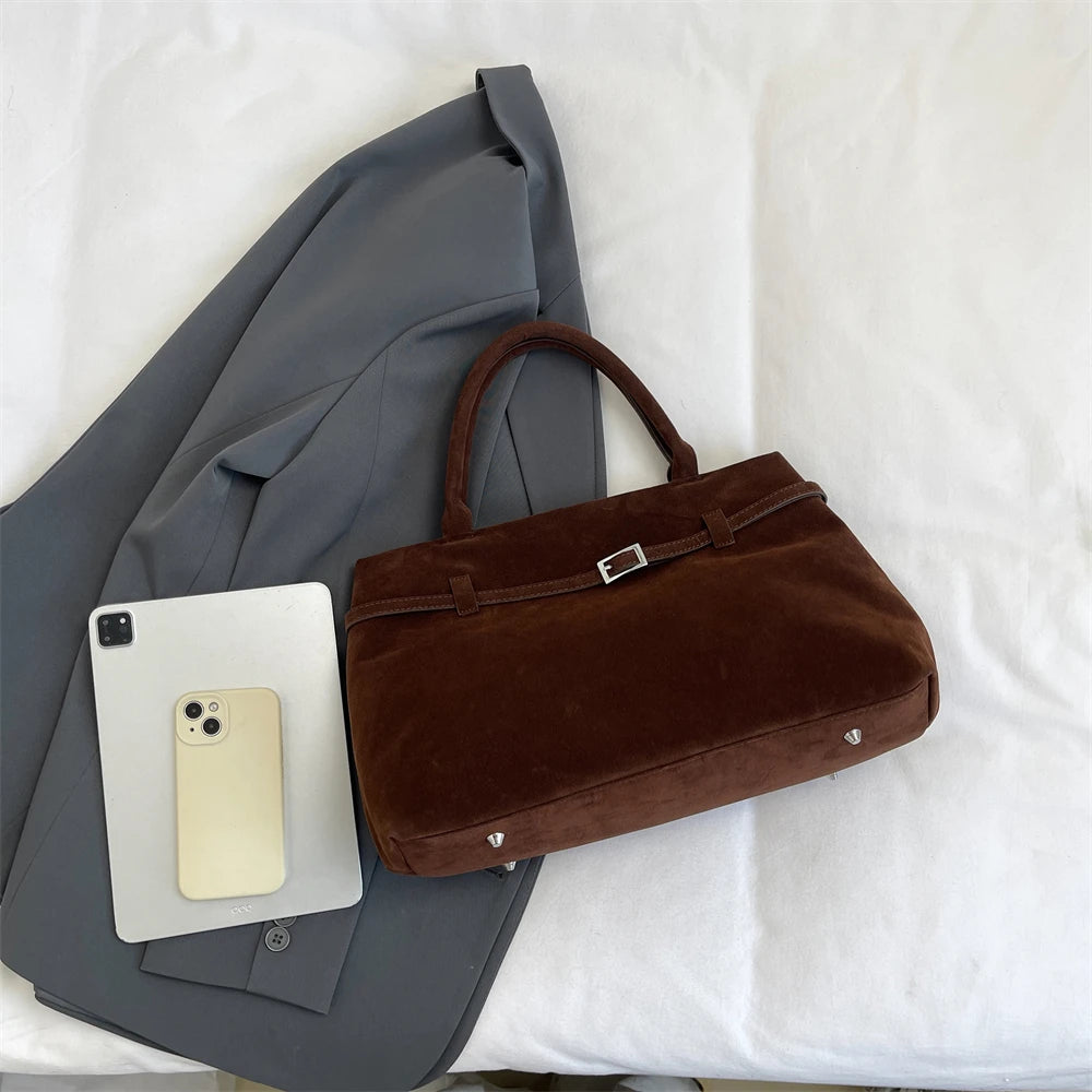 Elegant Velvet Tote Bag - Luxury Women's Handbag
