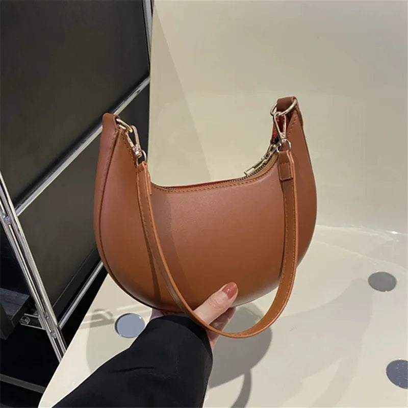 Exquisite Moon-Shaped Luxury Shoulder Bag