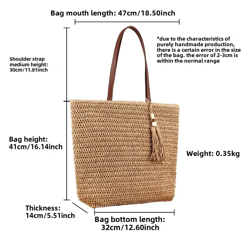 Exquisite Oval Trapezoidal Woven Handbag for Stylish Women
