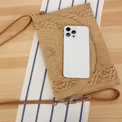 Elegant Bohemian Straw Shoulder Bag for Women