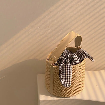 Elegant Woven Bohemian Straw Handbag