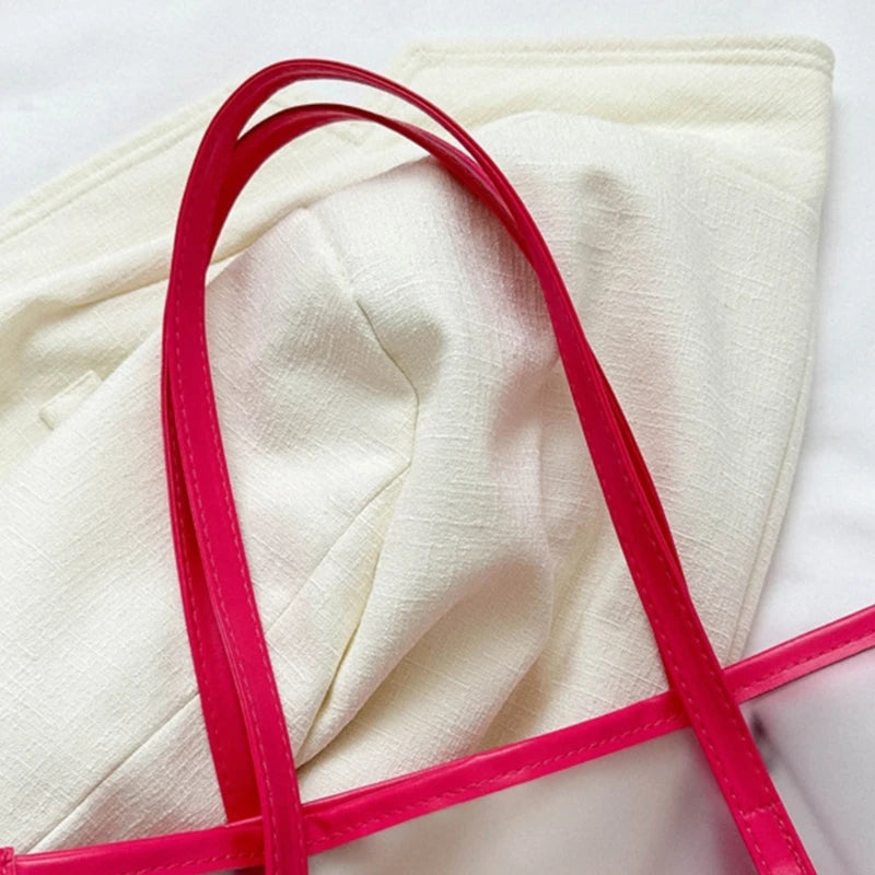 Elegant Transparent PVC Shoulder Bag Set for Women