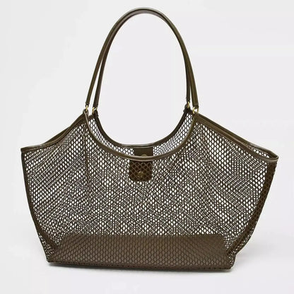 Exquisite Mesh Beach Tote Bag for Women