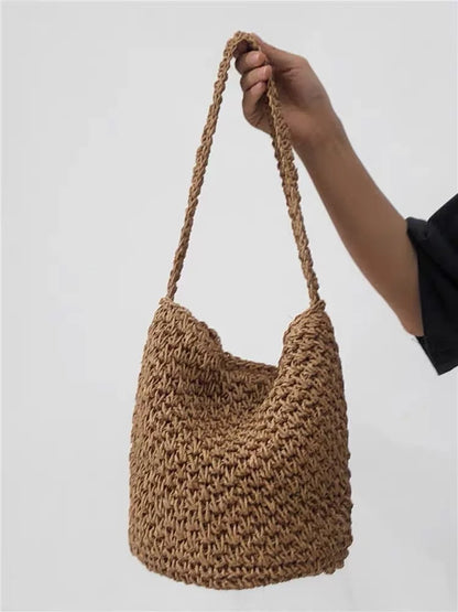 Exquisite Summer Basket Weave Tote Bag