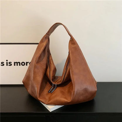 Exquisite Soft Leather Hobo Shoulder Bag for Women
