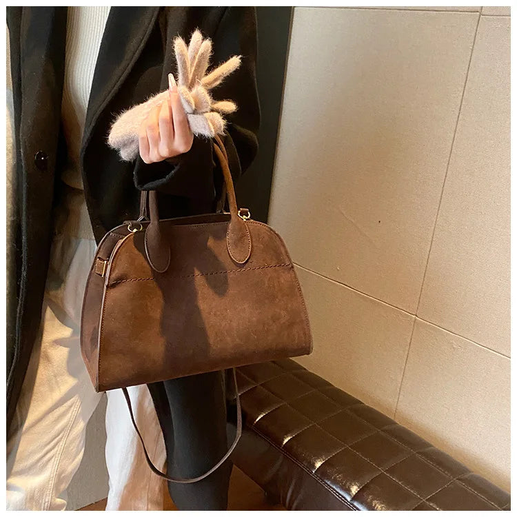Exquisite Vintage Top-Handle Tote for Autumn Elegance
