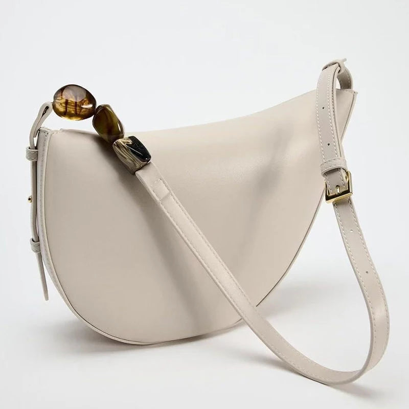 Exquisite Asymmetric Stone Shoulder Bag
