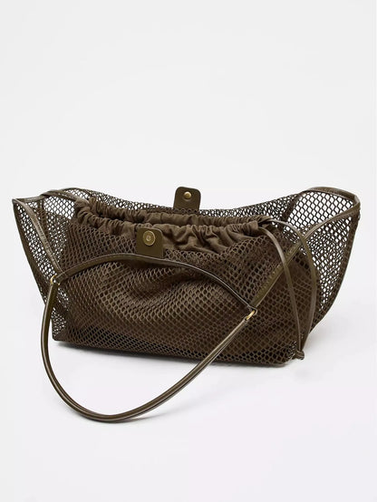 Exquisite Mesh Beach Tote Bag for Women
