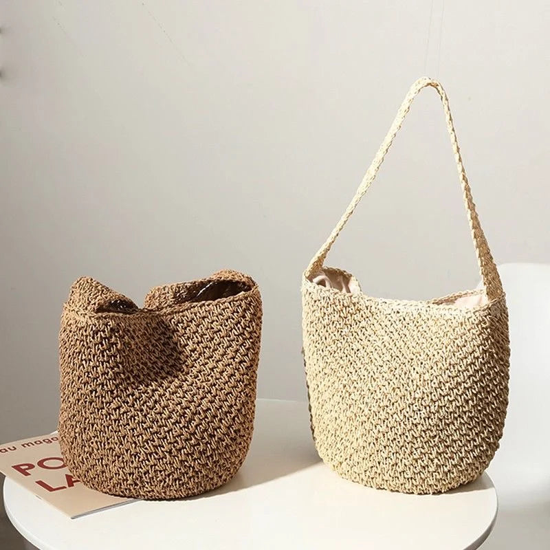 Exquisite Summer Basket Weave Tote Bag