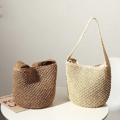Exquisite Summer Basket Weave Tote Bag