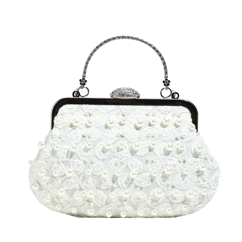 Exquisite Pearl Embellished Crossbody Bag for Women