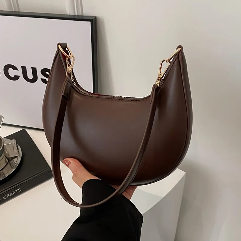 Exquisite Moon-Shaped Luxury Shoulder Bag