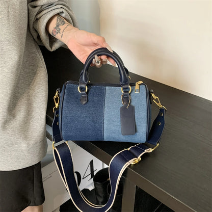 Exquisite Patchwork Denim Mini Handbag