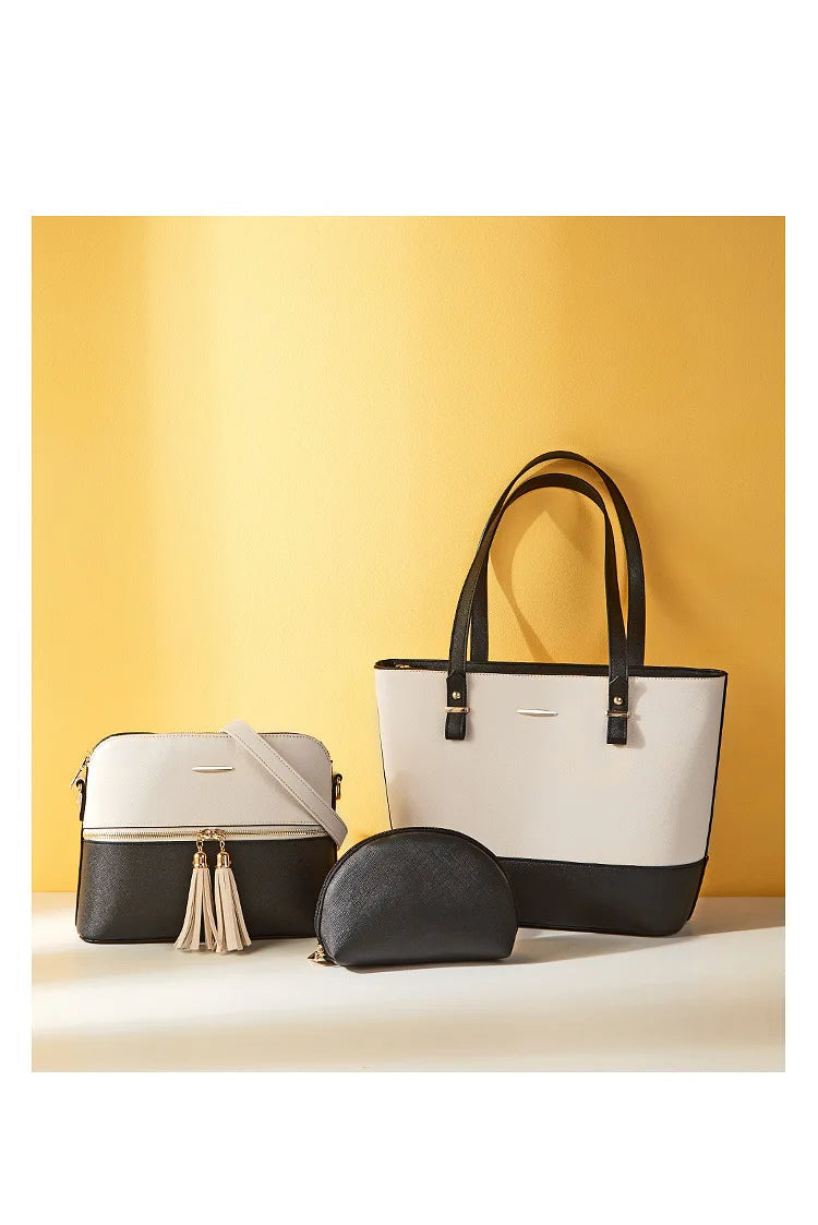 3 Luxurious Pieces (Tote, Bandolera, and Coin Purse) in PU