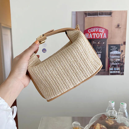 Elegant Bohemian Straw Crossbody Bag for Women