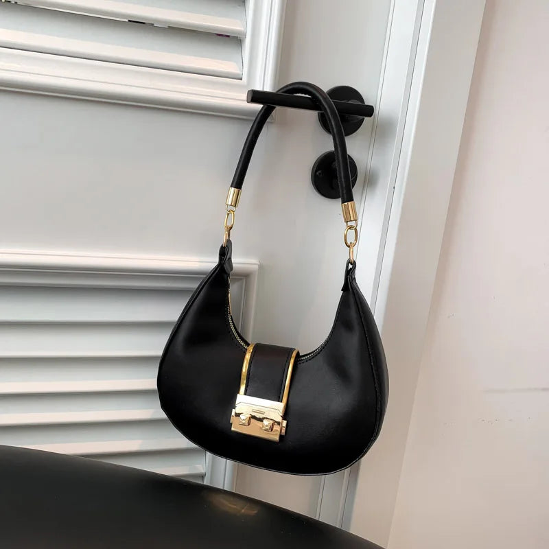 Elegant PU Leather Women's Underarm Bag