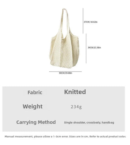 Exquisite Handwoven Retro Knit Tote Bag