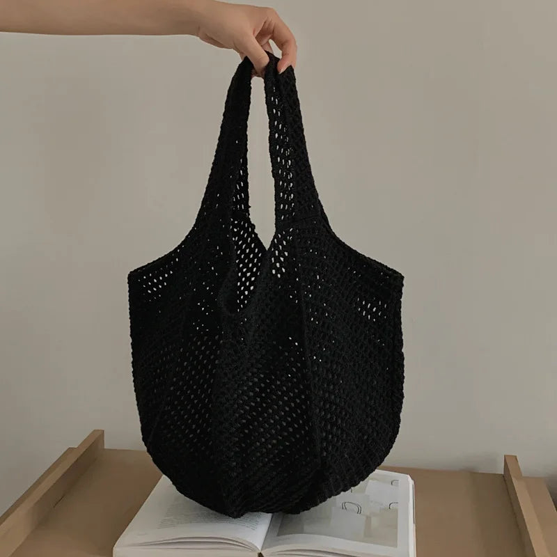Exquisite Handwoven Retro Knit Tote Bag