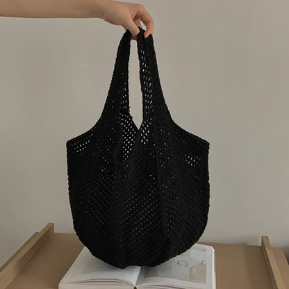 Exquisite Handwoven Retro Knit Tote Bag