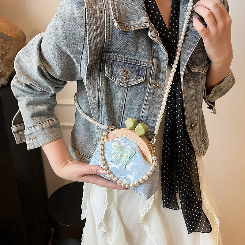 Exquisite Beaded PU Leather Crossbody Bag for Women