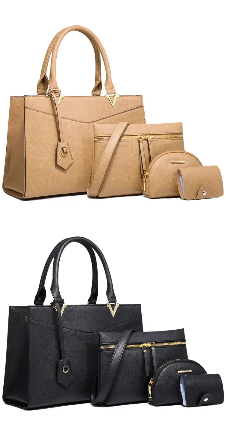 4-Piece Set Crossbody Bag, Wallet, and Card Holder