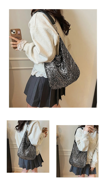 Exquisite Sequin Tote Bag for Women - Shimmering Elegance