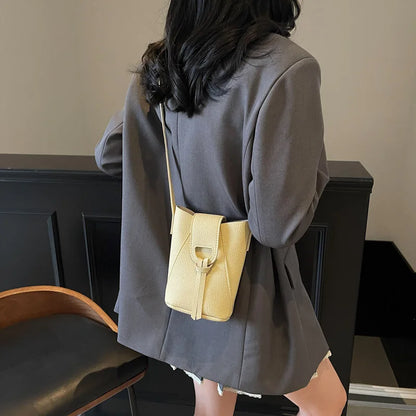 Elegant PU Leather Mini Crossbody Bag - 2025 Trend