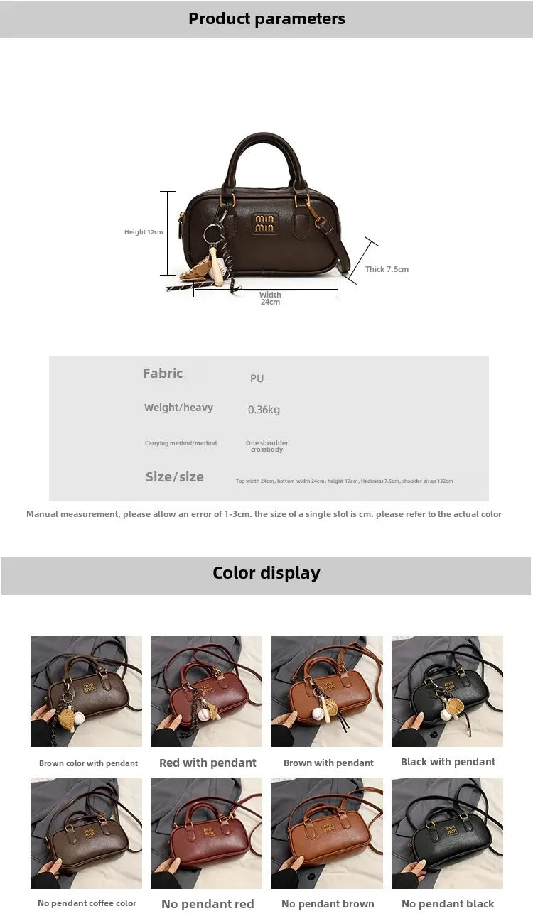 Elegant Retro Women's Crossbody Bowling Bag