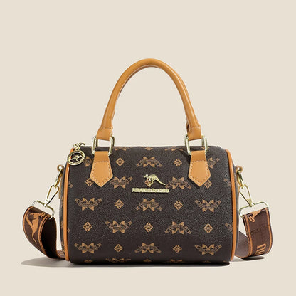 Elegant PU Leather Women's Barrel Handbag