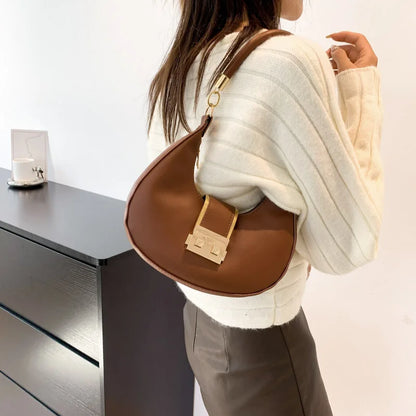 Elegant PU Leather Women's Underarm Bag