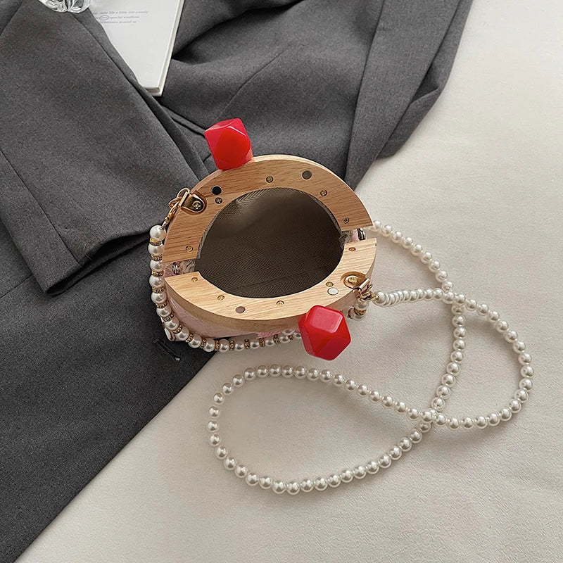 Exquisite Beaded PU Leather Crossbody Bag for Women