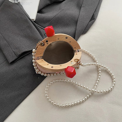 Exquisite Beaded PU Leather Crossbody Bag for Women