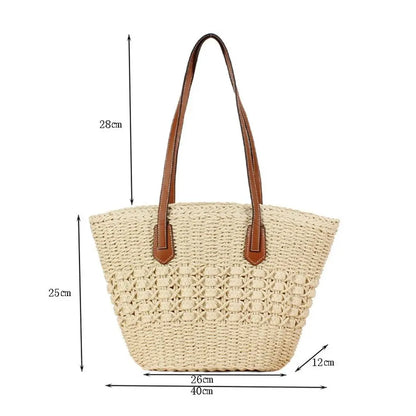 Exquisite Women's Woven Straw Tote Bag