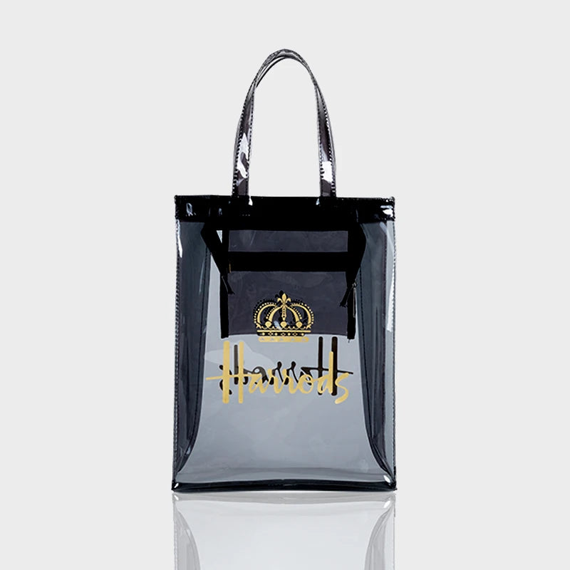 Elegant Transparent Tote Bag - Versatile PVC Fashion