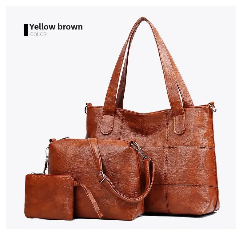 3-Piece Fashionable Women's Shoulder Bag Set