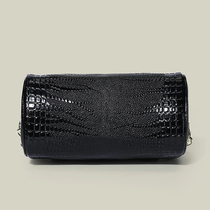 Exquisite Black Leather Designer Handbag