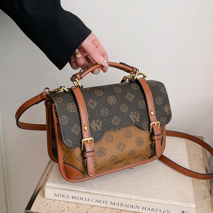 Exquisite Vintage Leather Crossbody Bag - Timeless Elegance