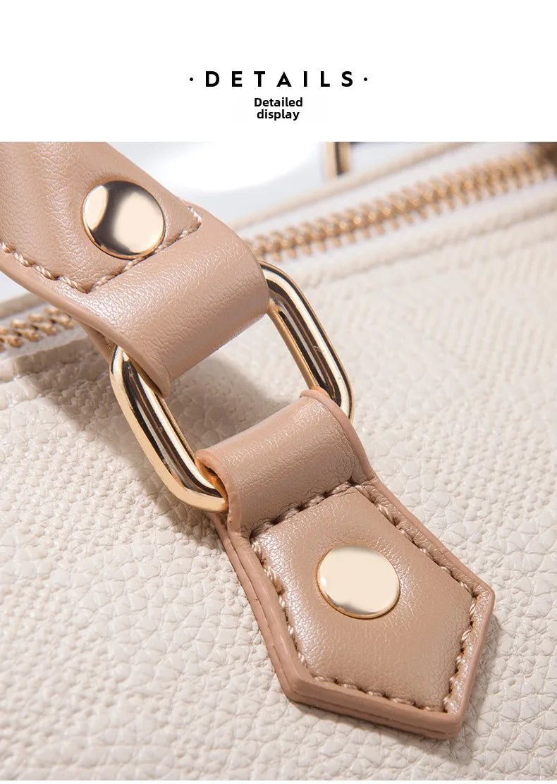 URDUDU Elegant Boston Leather Handbag