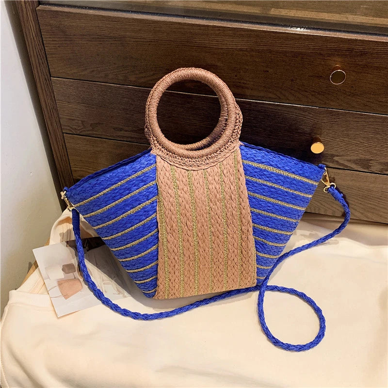 Elegant Straw Tote Bag - Versatile Designer Style