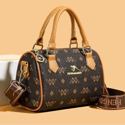 Elegant PU Leather Women's Barrel Handbag