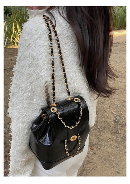 Elegant Korean Style Women's Chain Shoulder Bag