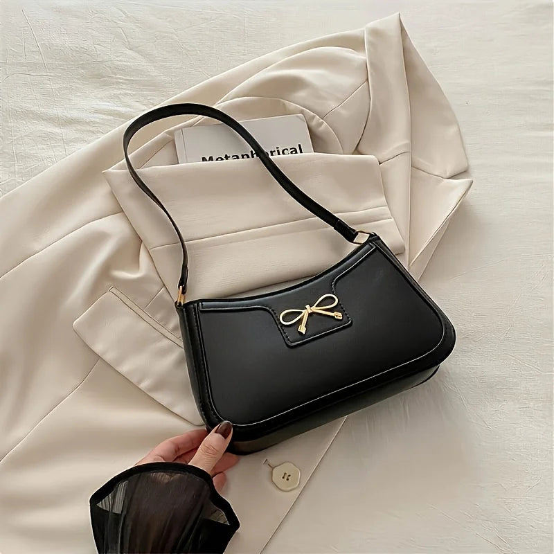 Exquisite Bowknot Shoulder Bag - Timeless Elegance
