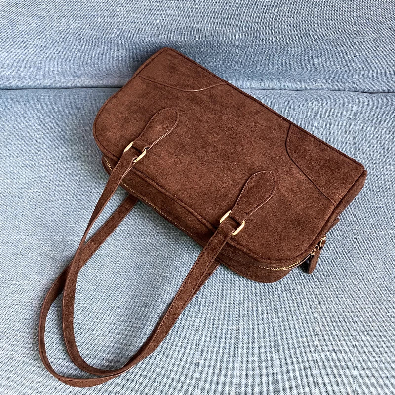 Exquisite Vintage Faux Suede Women's Handbag