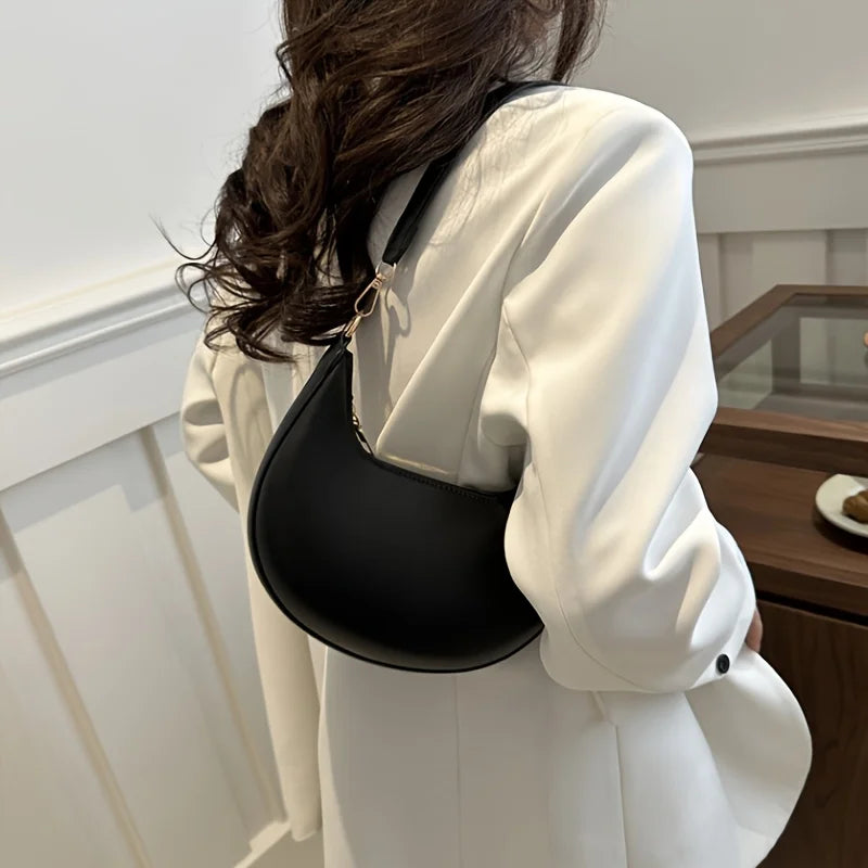 Exquisite Moon-Shaped Luxury Shoulder Bag
