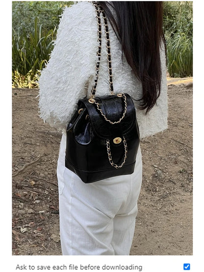 Elegant Korean Style Women's Chain Shoulder Bag