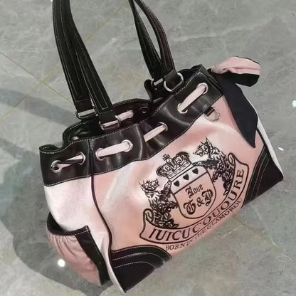Exquisite Velvet Embroidery Tote Bag - Vintage Chic