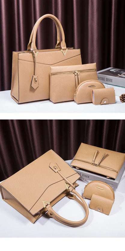 4-Piece Set Crossbody Bag, Wallet, and Card Holder