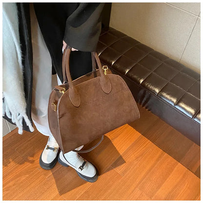 Exquisite Vintage Top-Handle Tote for Autumn Elegance