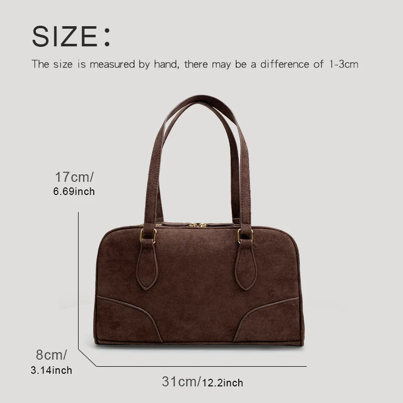 Exquisite Vintage Faux Suede Women's Handbag