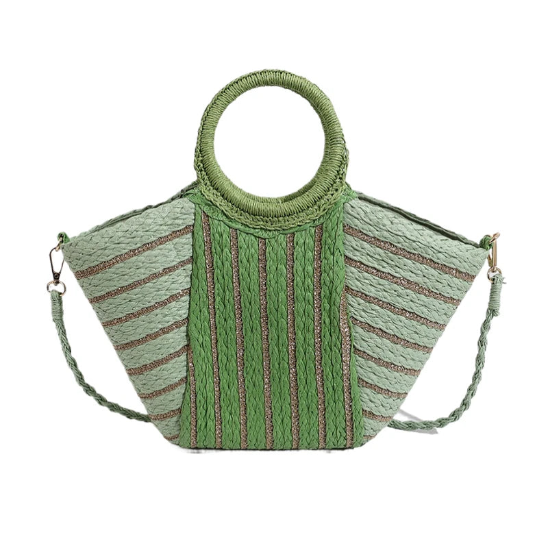 Elegant Straw Tote Bag - Versatile Designer Style